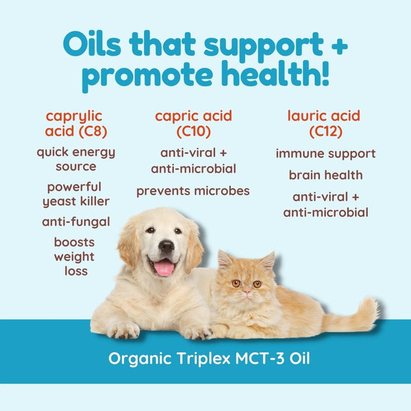 TriPlex™ MCT-3 Oil - MCT Oil for dogs, cats, and birds