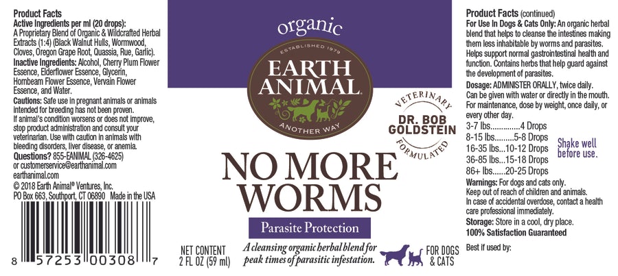 No More Worms Organic Herbal Remedy